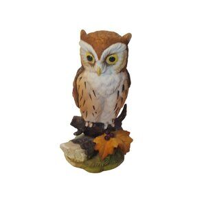 Great Horned Owl Porcelain Bird Art Sculpture by Andrea by Sadek #6315 5-1/2"